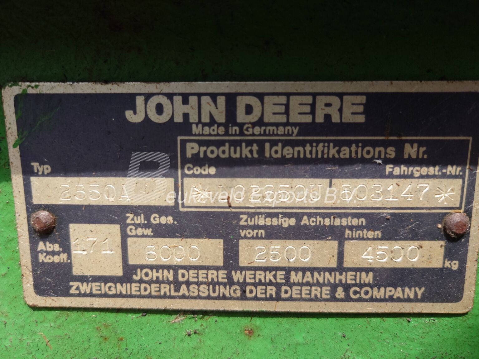 John Deere 2650 Turbo frontloader (2)