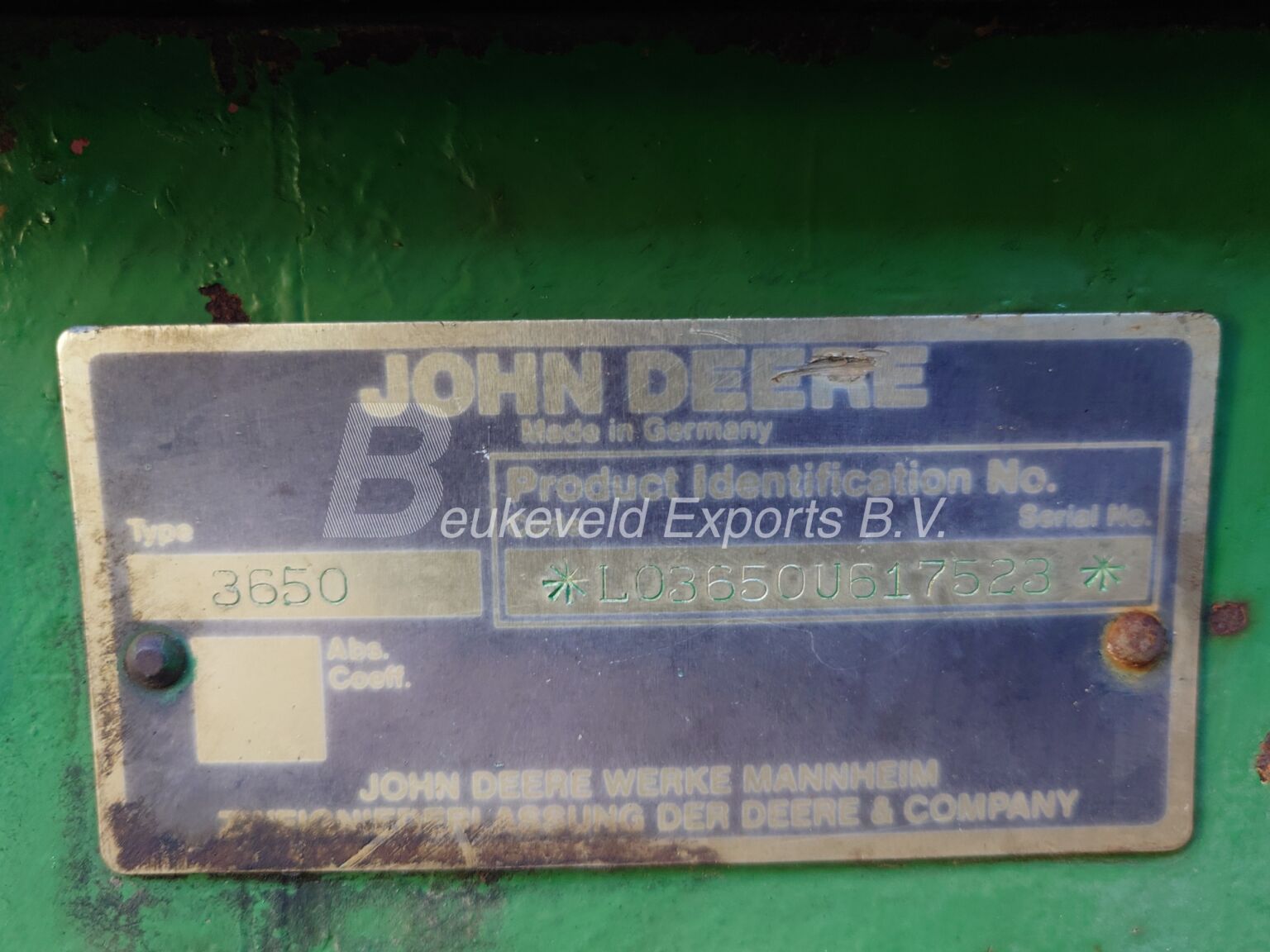 John Deere 3650 turbo